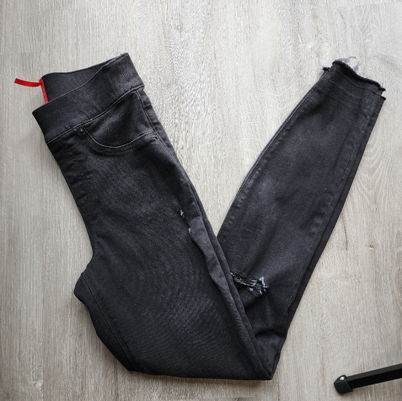 SPANX Women's Vintage Distressed Ankle Skinny Jeans size XS black - Picture 4 of 4